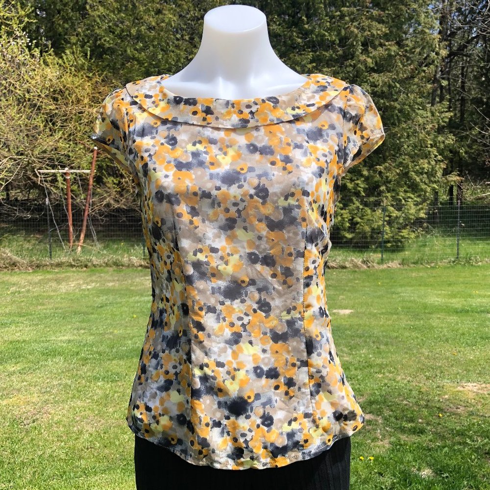 Floral Cap Sleeve Blouse